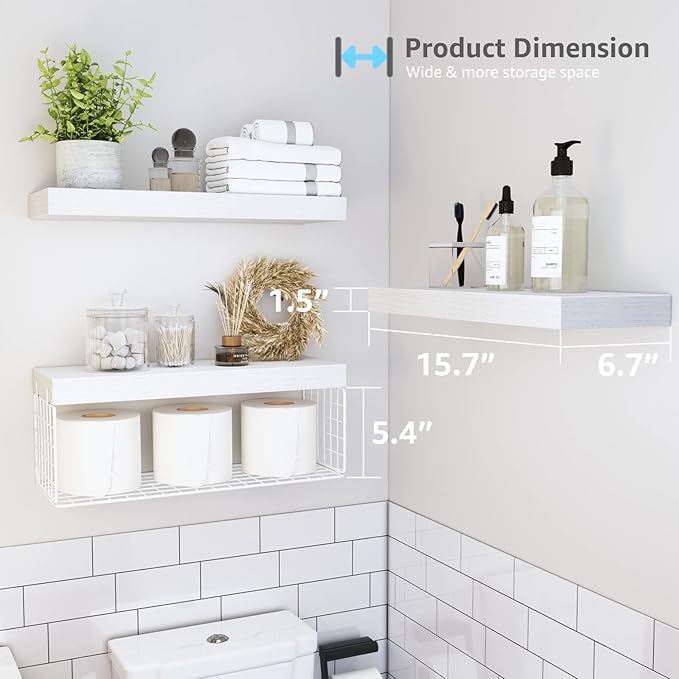 QEEIG Bathroom Shelves Over Toilet - Image 3