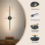 GvvooHome 28" Battery Operated Wall Sconce, 360°Rotation Wireless Rechargeable - Image 3