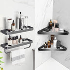 VOLPONE Bathroom Shelves Wall Mounted Glass Corner Shower Shelf - Image 6