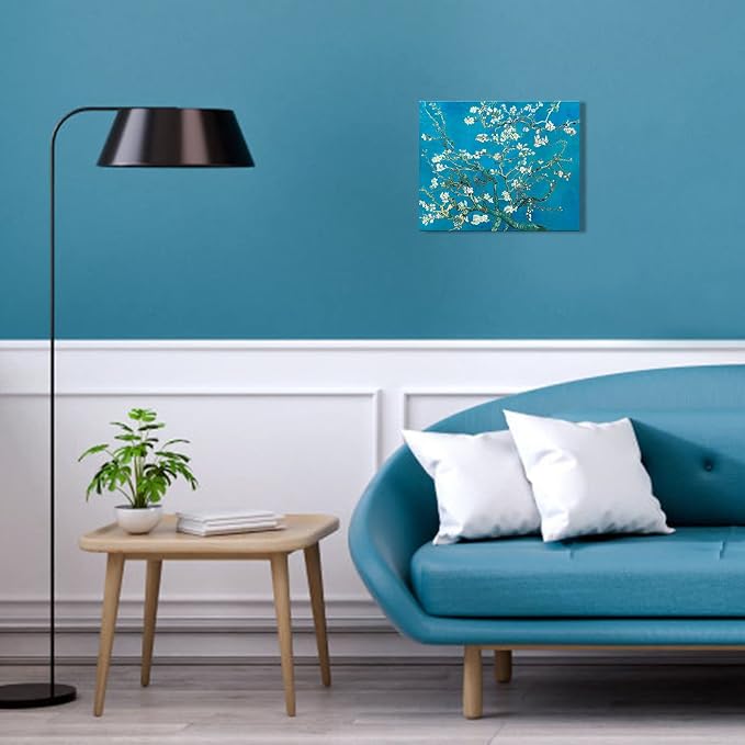Van Gogh Canvas Wall Art: Almond Blossom Oil Painting Flower Picture - Image 6