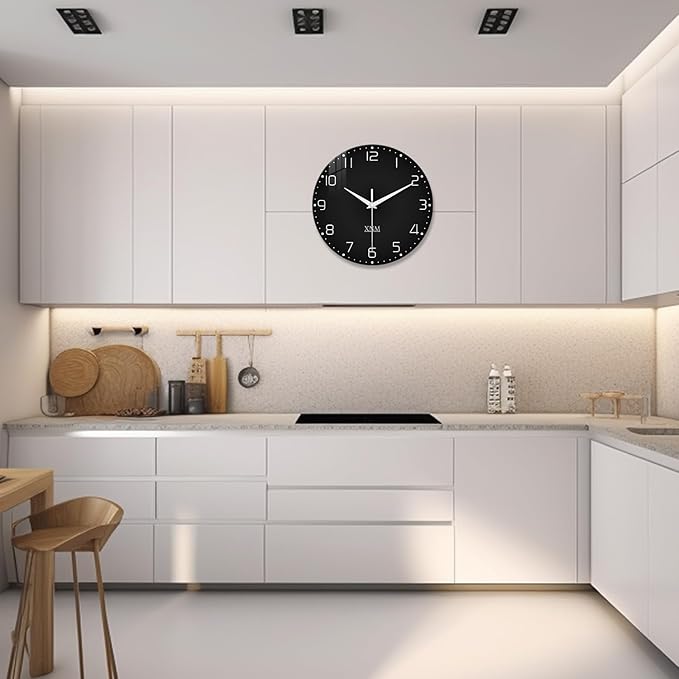 XNM Black Wall Clock for Living Room Minimalist Large Clock Battery Operated 20 - Image 7