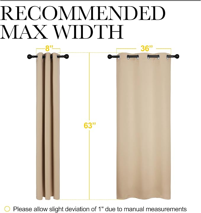 NICETOWN Thermal Insulated Grommet Room Darkening Curtains/Draperies/Panels - Image 7