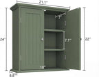 ChooChoo Bathroom Wall Cabinet, Over The Toilet Space Saver Storage Cabinet - Image 3
