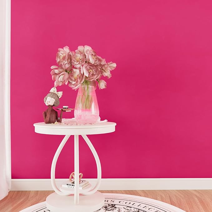 VEELIKE Hot Pink Velvet Fabric Wallpaper Peel and Stick Soft Felt Drawer Liners - Image 6
