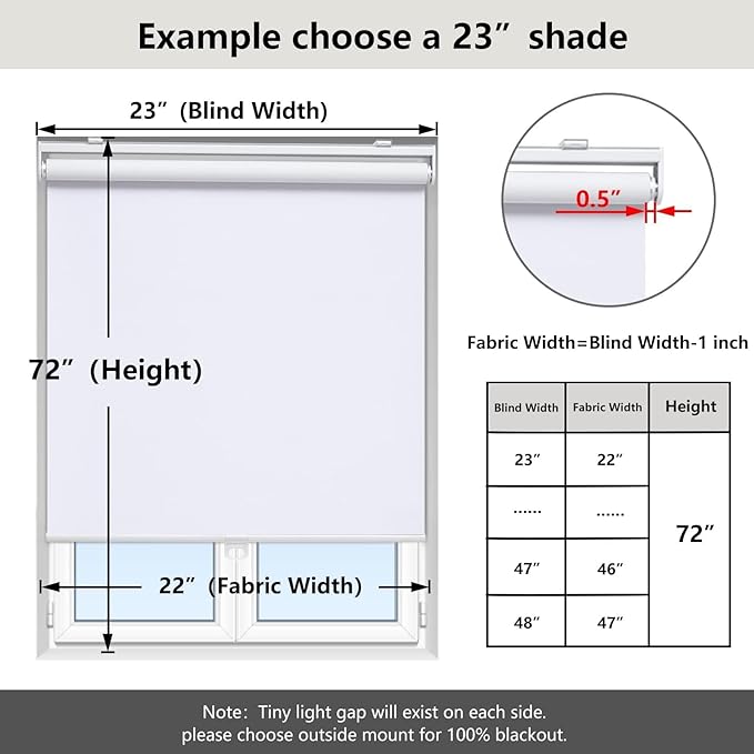Cordless Roller Shades Blackout Blinds - Image 4