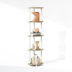 Furinno Turn-N-Tube Storage Shelves, 5-Tier Book Shelf, Corner Shelf, Toolless - Image 7