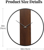 Large Wall Clock 30 Inch Modern Wall Clock - Image 5