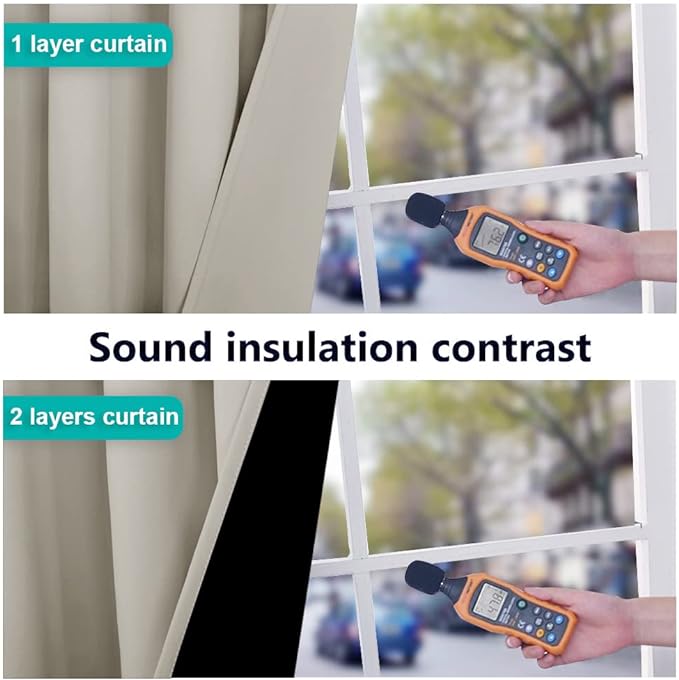 NICETOWN Natural 100% Blackout Curtains - Image 4