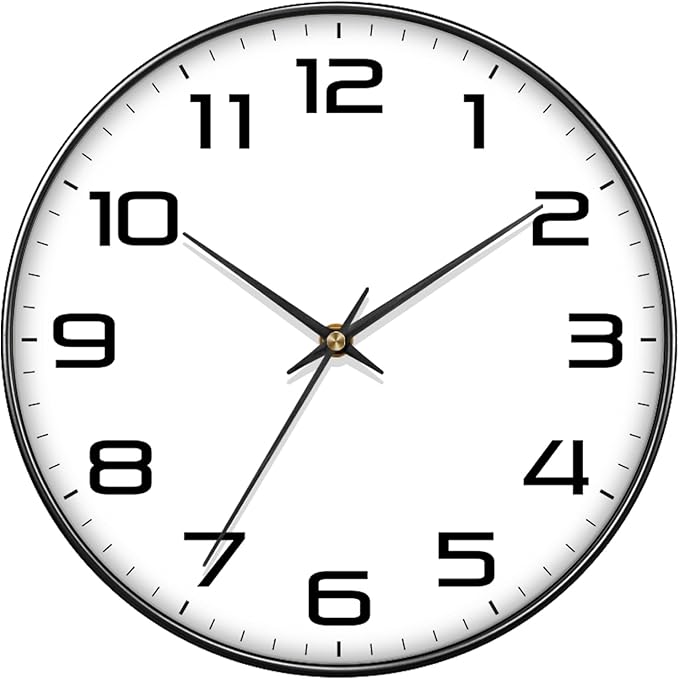 8 Inch Modern Wall Clocks Battery Operated by MABPEDO