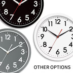 AKCISOT Wall Clock 10 Inch Silent Wall Clocks Battery Operated Non Ticking - Image 4