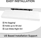 BGMG Wood Floating Shelves for Wall 30 inch Set of 2, Solid Wood Wall Mount - Image 5