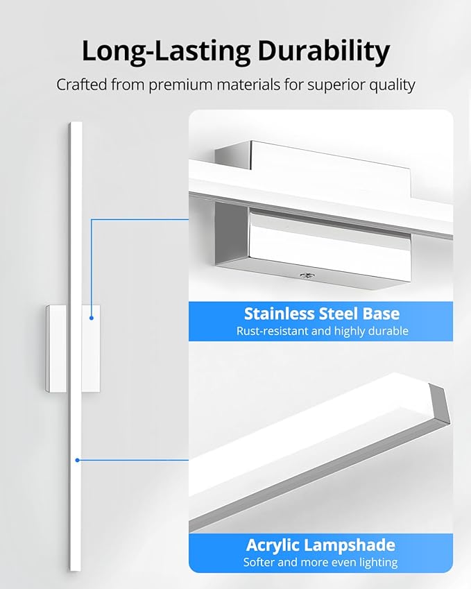 Combuh LED Vanity Lights Bar 36 Inch, 20W Bathroom Light Fixtures Over Mirror - Image 4