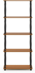 Furinno TURN-S-TUBE Storage Shelves, 5-Tier Book Shelf, Corner Shelf, Toolless - Image 7