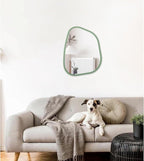 Asymmetrical Mirror for Wall Irregular Accent Wood Frame Modern Unique Wall - Image 3