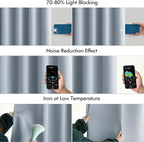 MIULEE Light Blue Back Tab Blackout Curtains 102 Inch Long 2 Panels Set - Image 5