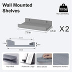 Small Floating Shelves for Wall Decor, Wall Mounted Wood Shelf for Bedroom - Image 3