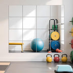 Ruomeng Home Gym Mirrors 14" x 12" x 16Pcs Wall Mounted Mirror Glass Frameless by Ruomeng