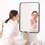 ZenStyle 2 Packs Black Metal Framed Rectangular Wall Mirror 22" x 30" Bathroom - Image 7