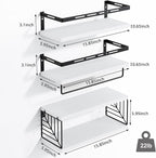 Fixwal Wall Mounted Bathroom Shelves Over Toilet, Rustic Wood Floating Shelves - Image 2