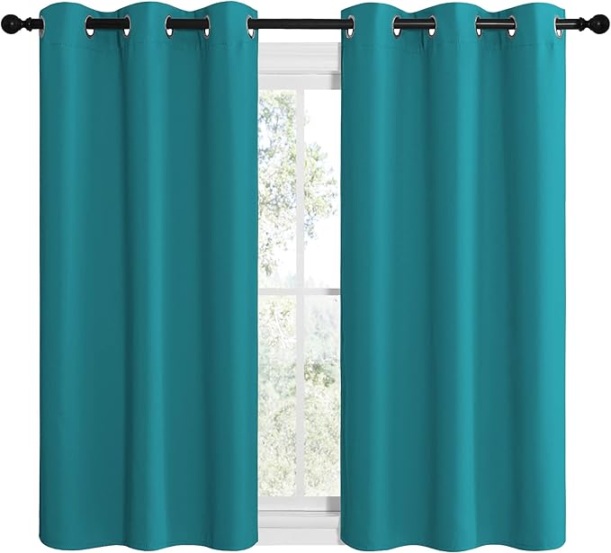 NICETOWN Room Darkening Curtains 48 inch Length 2 Panels, Thermal Insulated - Image 2
