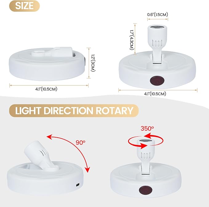 HAMVIDNE LED Spotlight, Rechargeable Battery Picture Lights, Uplighting Indoor - Image 7
