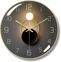Ergocar Wall Clock, Art Deco Wall Clock, Non-Ticking Silent Modern Metal Wall by Ergocar