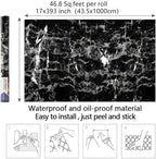 Arthome Black Marble Contact Paper, 15.7"x393" Self Adhesive Wallpaper - Image 7