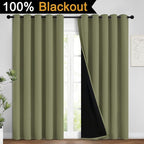 Yakamok 100% Blackout Window Curtain Panels, Heat and Full Light Blocking Drapes - Image 2