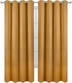LEMOMO Blackout Curtains 66 x 95 inch/Mustard Yellow Curtains Set of 2 - Image 2