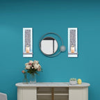 Aeveco Crystal Crush Diamond Mirrored Candle Sconces, Wall Decorations - Image 3