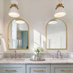 20" x 30" Gold Arched Mirror, Arch Bathroom Vanity Wall Mirror, Modern Aluminum - Image 6