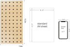 2 Pack Beige Wooden Pegboard, Modular Wall Organizer Storage Shelf - Image 5