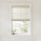 TWOPAGES Woven Bamboo Cordless Roman Shades, Custom No Drill or Motorized Blinds by TWOPAGES