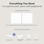 Keepo Peg Board Wall Organizer – Plastic Pegboard Panels, Modular Peg Board - Image 3