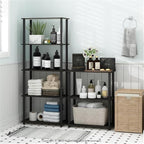 Furinno TURN-S-TUBE Storage Shelves, 3-Tier Book Shelf, Corner Shelf, Toolless - Image 2