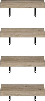 Furinno Tanna Floating Shelves for Wall Set of 4, 15-Inch Wall Shelf, Triple - Image 6