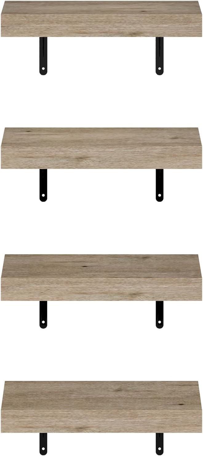 Furinno Tanna Floating Shelves for Wall Set of 4, 15-Inch Wall Shelf, Wall - Image 6