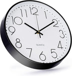 Wall Clock 12 Inch Non-Ticking Silent Modern Simple Style Round Decor Clock - Image 2