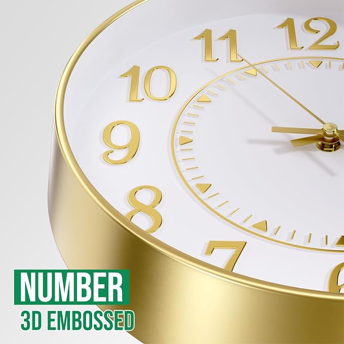 Wall Clock Modern Non-Ticking Battery Operated Silent Wall Clocks Simple Style - Image 6