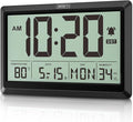 XREXS 10.4 Inch Digital Wall Clock, Battery Operated Large Display Clock by XREXS