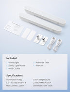 Combuh 2 Pack Battery Operated Bathroom Mirror Lights Bar - Image 9