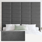 IFNOW Wall Mounted Upholstered Headboard Queen, 3D Peel and Stick Soundproof by IFNOW