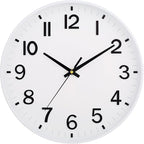 HZDHCLH White Wall Clocks Battery Operated 12 inch Silent Non Ticking Modern by HZDHCLH