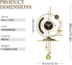 Modern Wall Clock for Living Room, Large Gold Decorative Wall Clock - Image 7