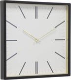 Forma Square Modern Wall Clock, Quartz Movement, Glass Face, Contemporary by STUDIODESIGNSHOME