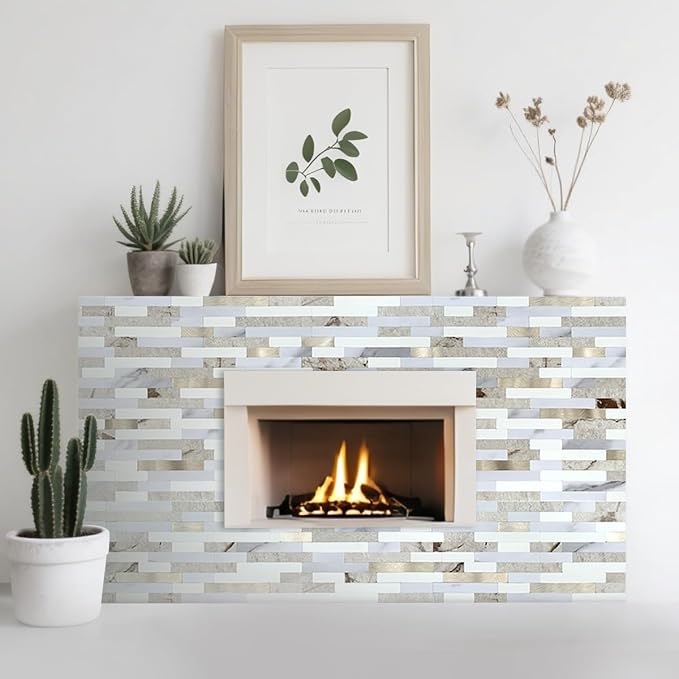 AULIGET 2 Sheets Faux Stone Peel and Stick Backsplash - Image 5