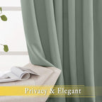 NICETOWN Sage Green Room Divider Curtains 84 inch Length, Grommet Thermal - Image 6