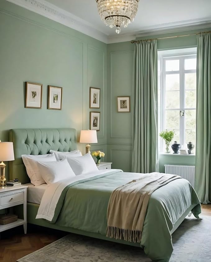 Dimoon 118''x23.6'' Green Peel and Stick Wallpaper Contact Paper Modern Self - Image 6
