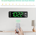 Digital Wall Clock with Remote Control, Large Display Plug in LED Digital Alarm - Image 3
