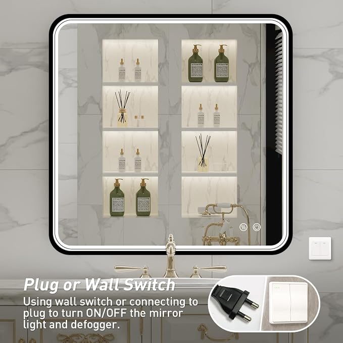36X36 Inch Black Frame Bathroom - Image 7